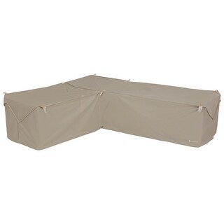 Classic Accessories Storigami 58 Inch Loveseat Cover - Water-Resistant Patio Furniture Protection Grey