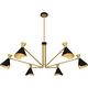 preview thumbnail 4 of 8, Arden 6-Light Matte Black Chandelier