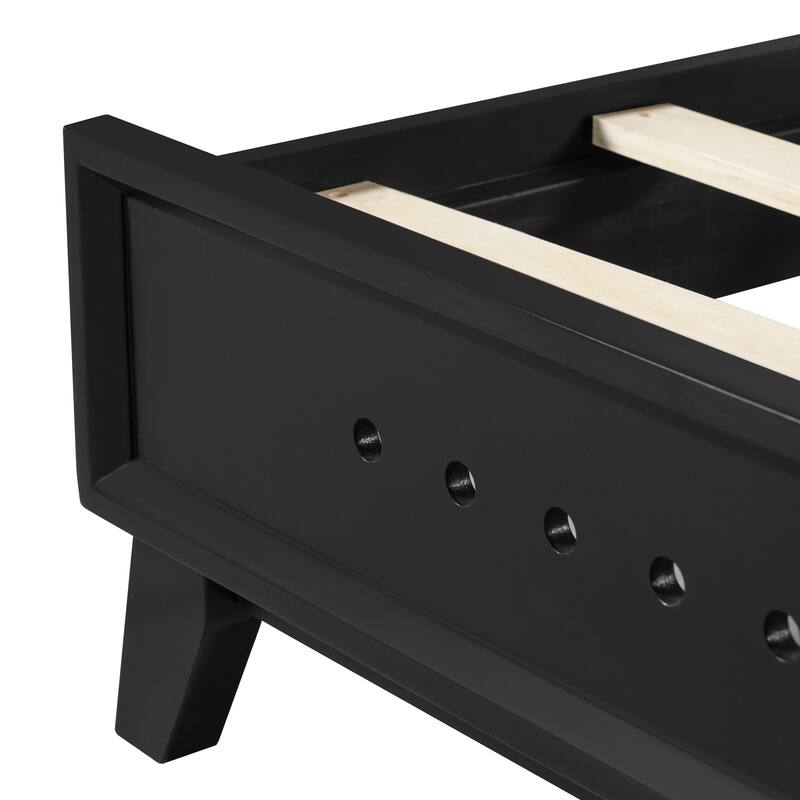 Classic Platform Bed Frame with Solid Pine Construction/Wood Bed Frame with Headboard Footboard/Wood Slat Support/Easy Assembly