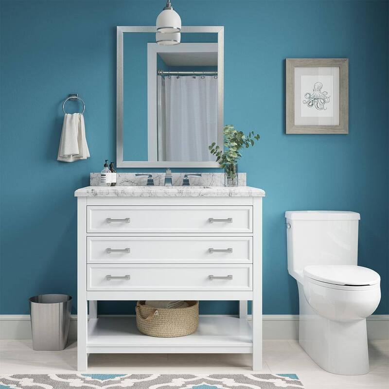 Design Element Affinity 37" Single Sink Vanity - White