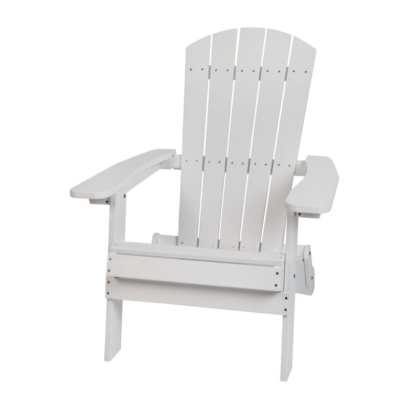 All-Weather Poly Resin Folding Adirondack Chair - Patio Chair