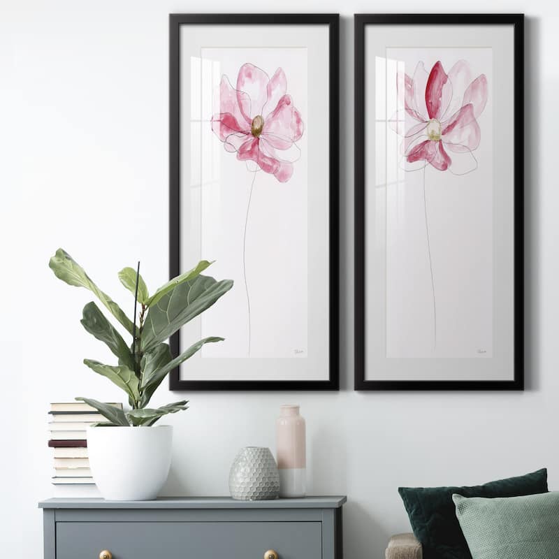 Sketchy Floral I-Premium Gallery Framed Print - Ready to Hang