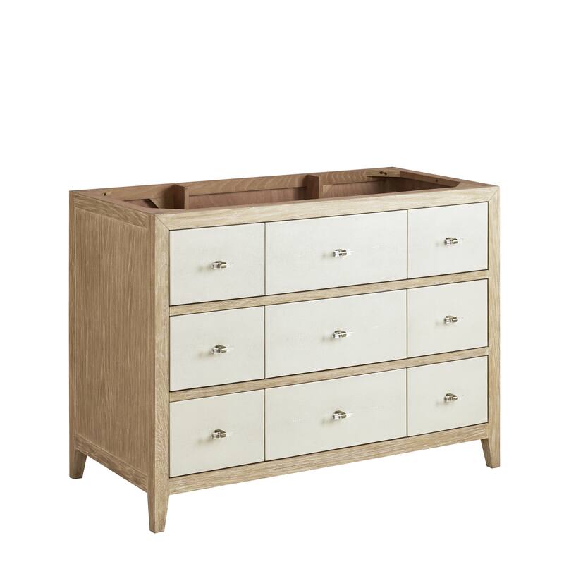 James Martin Vanities Celeste 48" Single Vanity, Sunwashed Oak with Embossed Shagreen