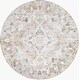 preview thumbnail 4 of 12, Livabliss Lillian Transitional Medallion Machine Washable Area Rug Beige/Grey - 6' 7" x 6' 7" - Round