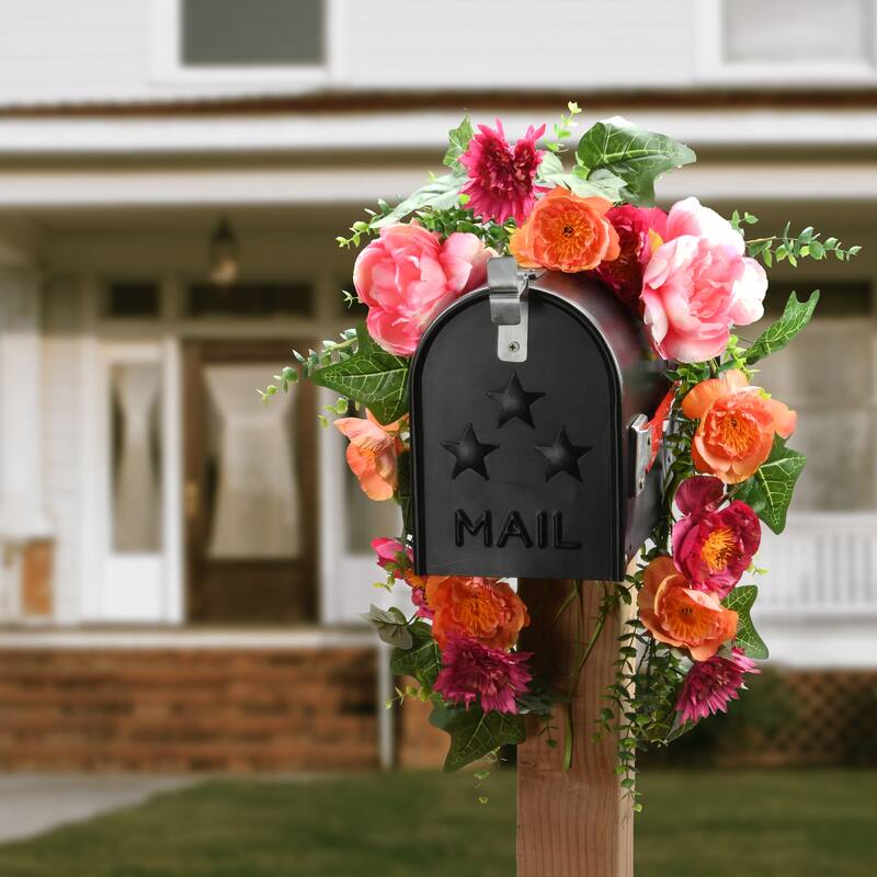 National Tree Company 36 in Spring Flowers Mailbox Swag - 36"