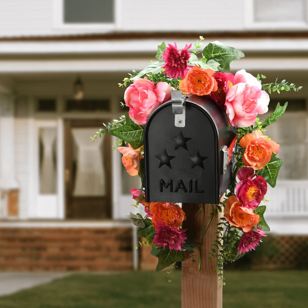 National Tree Company 36 in Spring Flowers Mailbox Swag - 36"