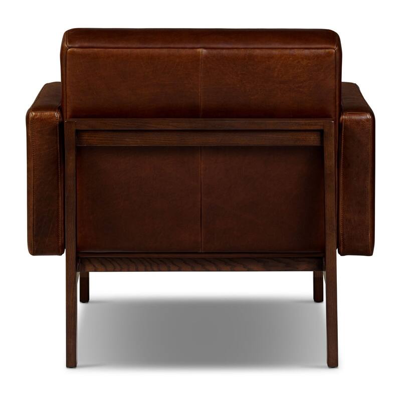 Poly & Bark Herstal Full-Grain Genuine Italian Leather Lounge Chair