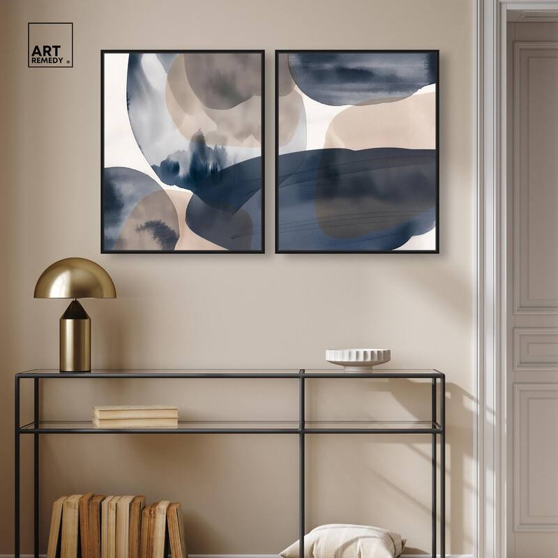 Rust and Noir Canvas Set of 2 by Art Remedy