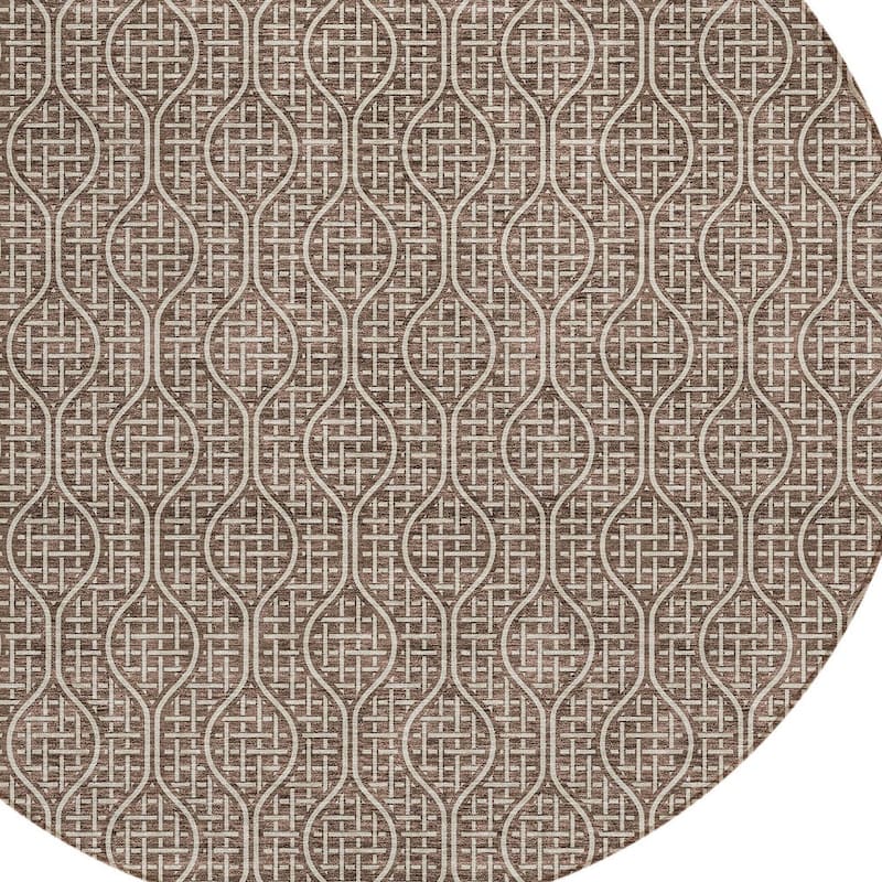 HomeRoots Geometric Transitional Rectangle Outdoor Rug