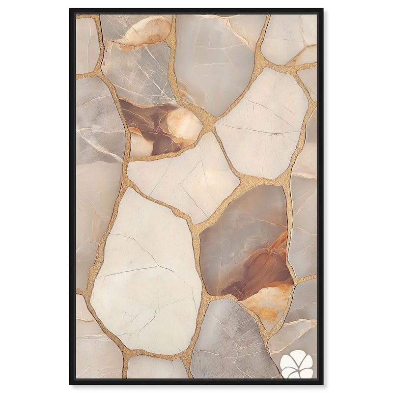 Textured Earthy Tones I Canvas by Art Remedy - 16" x 24" - Black