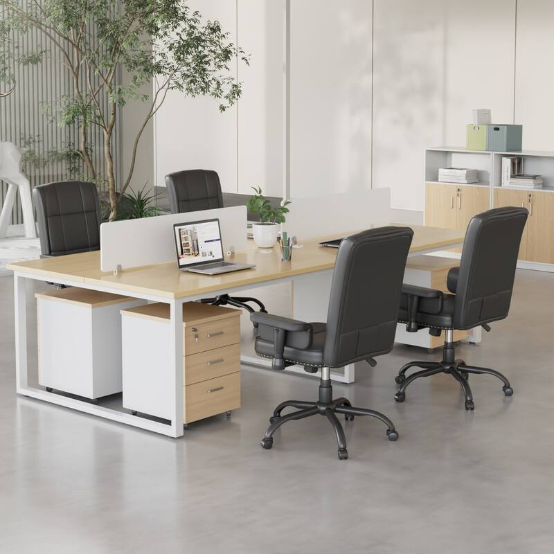 Pu Leather Home Office Desk Chair, Adjustable Desk Chair Office Chair Computer Chair Ergonomic Mid Back with 360°Swivel