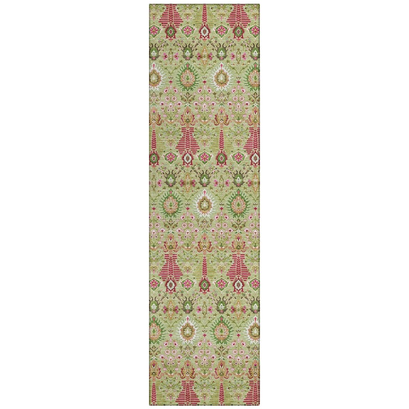 Machine Washable Indoor/ Outdoor Traditional Xander Chantille Rug