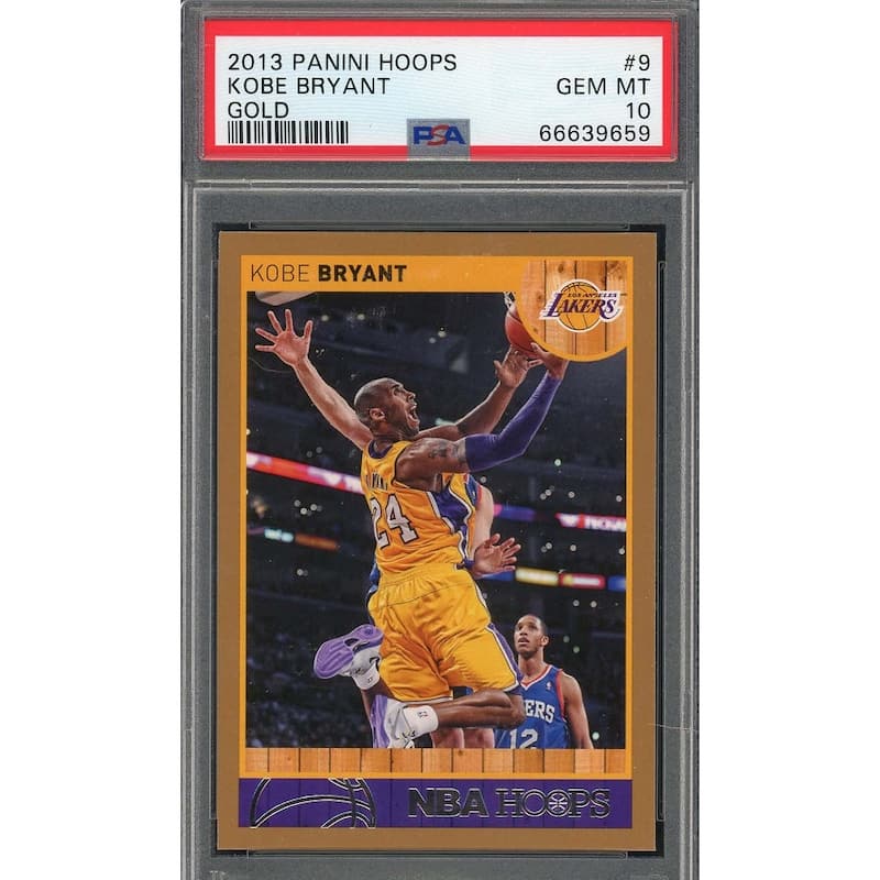 Kobe Bryant 2013 Panini Hoops Gold Basketball Card #9 Graded PSA 10 - 8'6" x 11'6"