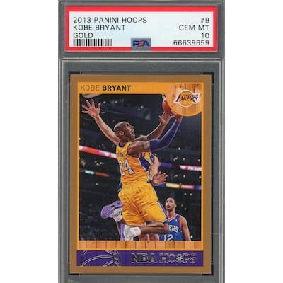 Kobe Bryant 2013 Panini Hoops Gold Basketball Card #9 Graded PSA 10 - 8'6" x 11'6"