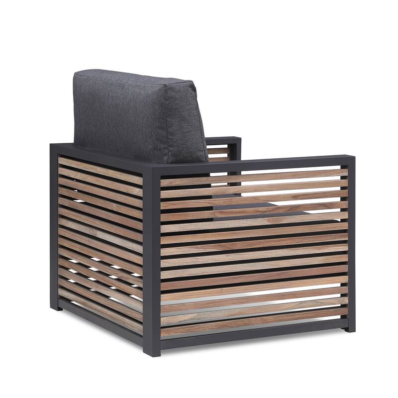 Cadora Teak 6 - Person Outdoor Sectional Seating Group- Left Hand Facing