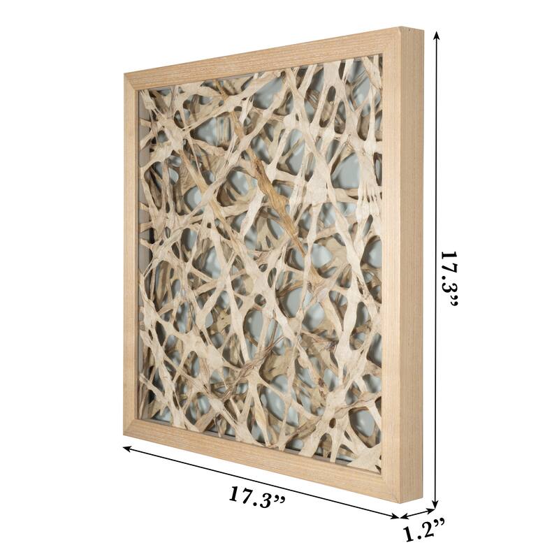 HUJI Papier-mache Shadow Box Wall Decor