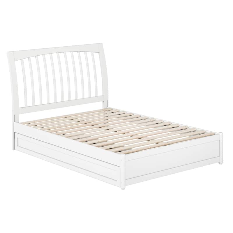 Roslyn Platform Bed with Panel Footboard and Twin Trundle