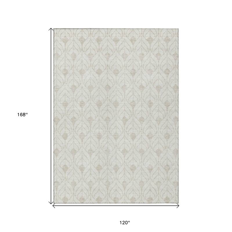 HomeRoots Geometric Transitional Rectangle Outdoor Rug