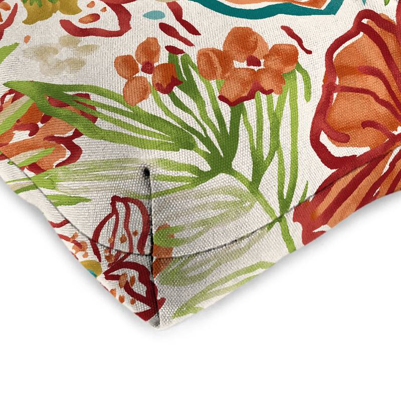 18" x 18" Contoured Outdoor Wicker Seat Cushion - Set of 2 - 18'' L x 18'' W x 4'' H