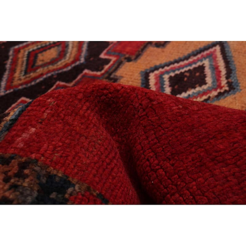ECARPETGALLERY Hand-knotted Melis Vintage Red Wool Rug - 4'4 x 14'0