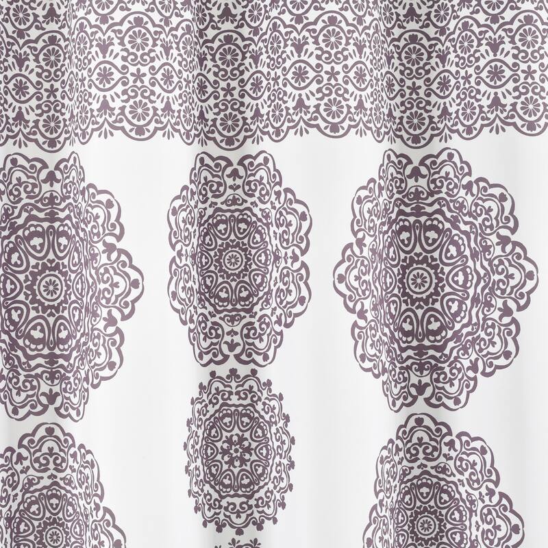 Lush Decor Stripe Medallion Shower Curtain