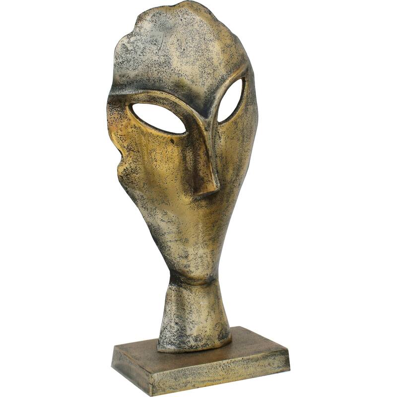 Renwil Fielden Indoor Aluminum Statue, Antique Brass