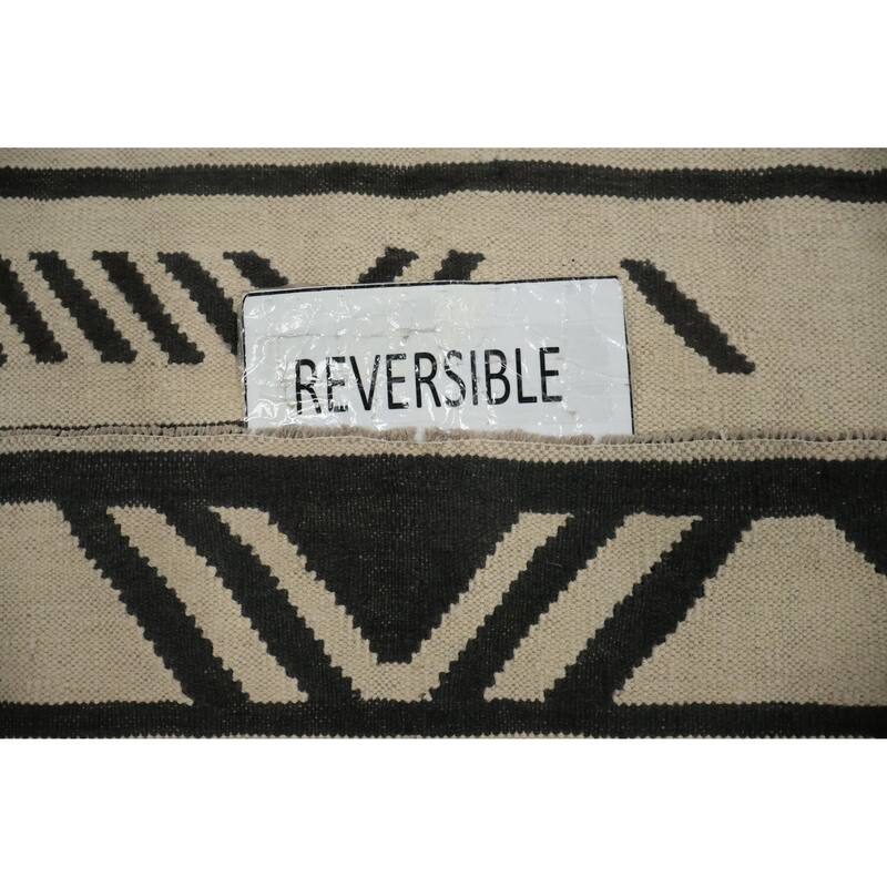 Hand Woven Oriental 100% Wool Carpet Southwestern Tribal Multi-Colored Kilim Area Rug - 9' 11'' X 8' 1''