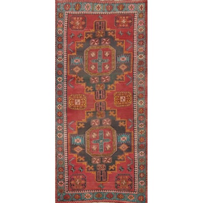 Hand Knotted Oriental 100% Wool Carpet Traditional Tribal Red Ardebil Area Rug - 10' 4'' X 4' 6''