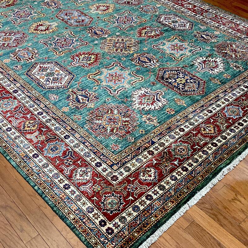 HERAT ORIENTAL Handmade Afghan Super Kazak Wool Rug - 9' x 12'6"