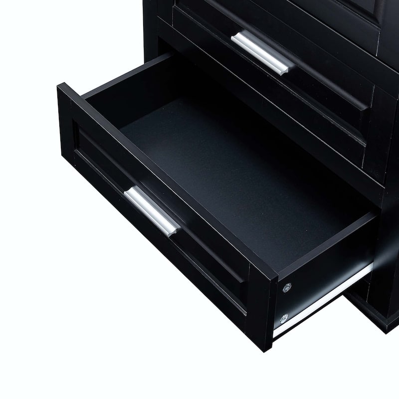 Bathroom Tall Storage Cabinet with Three Drawers