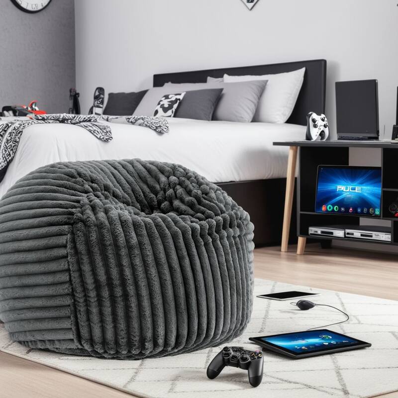 40 inch Minky Gunmetal Memory Foam Lounger