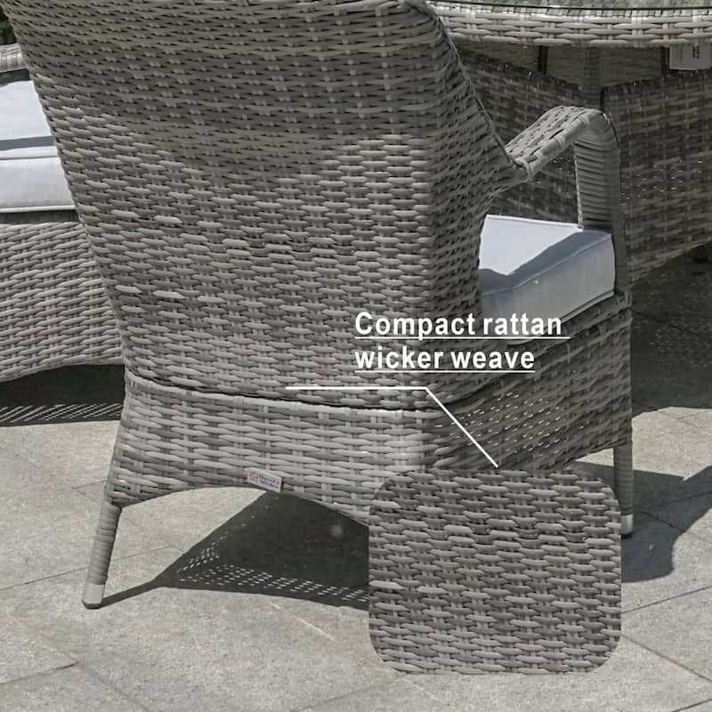 7-piece Outdoor Dining Set Round Table with Chairs