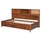 preview thumbnail 45 of 71, Platform Daybed with USB Charging and Sockets, Wooden Daybed Frame with Pushable Top Shelf 3 Drawers No Box Spring Needed