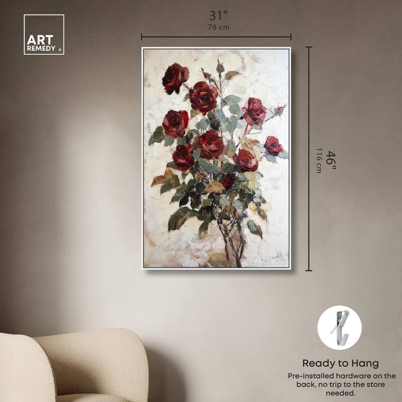 Velvet Vermilion II Canvas by Art Remedy