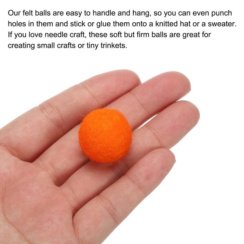 Wool Felt Ball Beads Woolen Fabric 0.79 Inch for Home Crafts 10Pcs