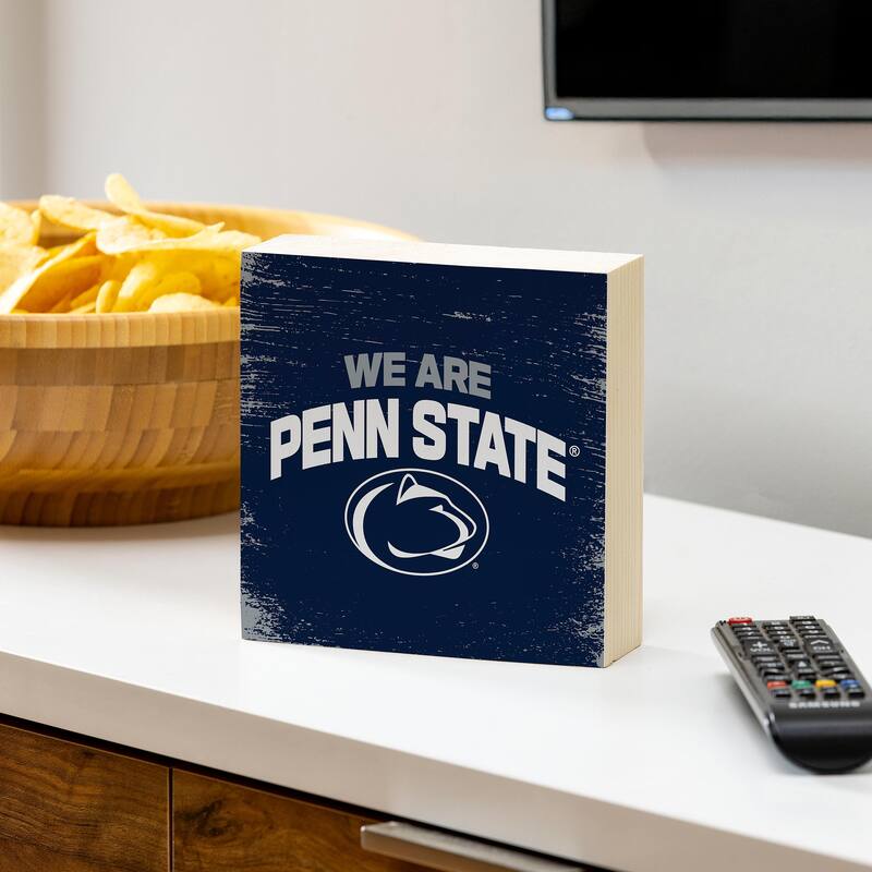 Penn State Wooden Tabletop Mantel Shelf Sign - 6" x 6"