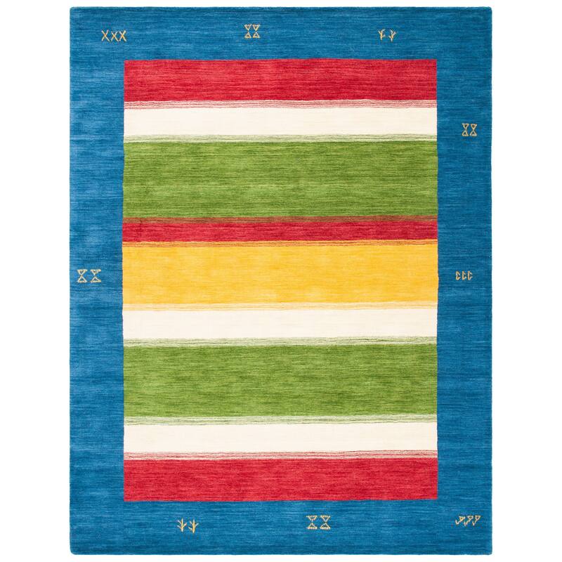 SAFAVIEH Handmade Himalaya Hand Drawn Stripe Stripe Wool Rug