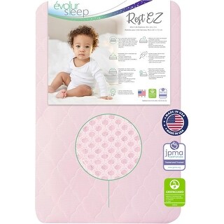 Evolur Rest EZ 2 in 1 Mini Crib Mattress