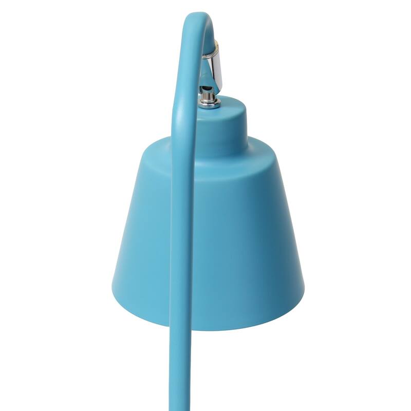 Angled Arm Desk Lamp with Adjustable Cone Shade - 16" - Blue