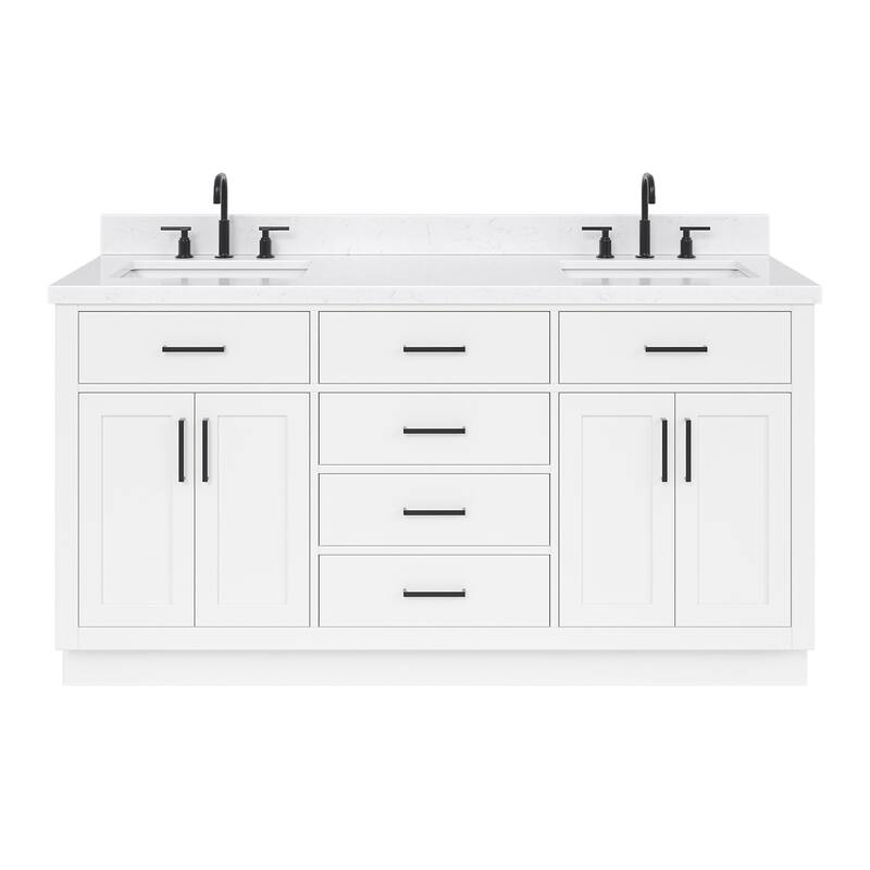 Ariel T066DCQRVO Hepburn 67" Free Standing Double Basin Vanity Set