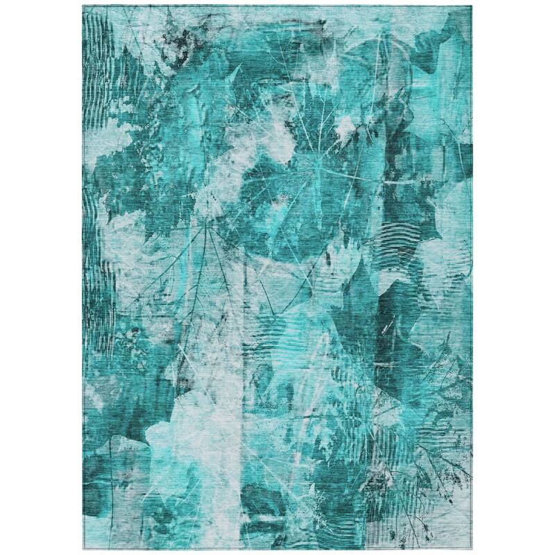 Machine Washable Indoor/ Outdoor Foilage Chantille Rug