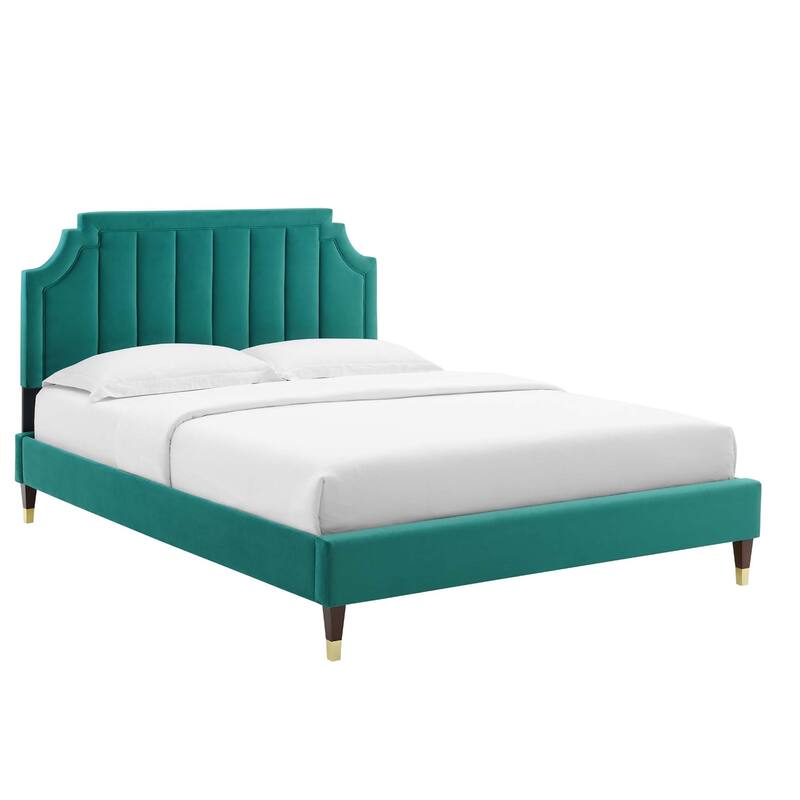 Sienna Performance Velvet Queen Platform Bed