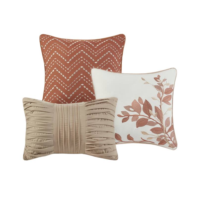 GDF Studio - 6 Piece Printed Reversible Quilt Set with Decorative Pillows