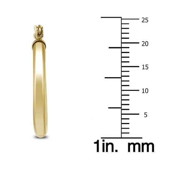 Jewel Tie Solid 14K Three 3 Color Gold Diamond-Cut Satin 1.5mm Hoop Earrings 35mm Diameter 