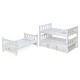 preview thumbnail 8 of 10, Badger Basket 1-2-3 Convertible Doll Bunk Bed with Bedding, Baskets and Free Personalization Kit - White Rose