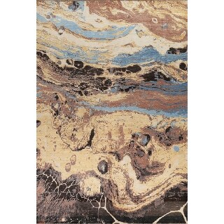 Vegetable Dye Oriental Abstract Dining Room Area Rug Wool Hand-knotted ...