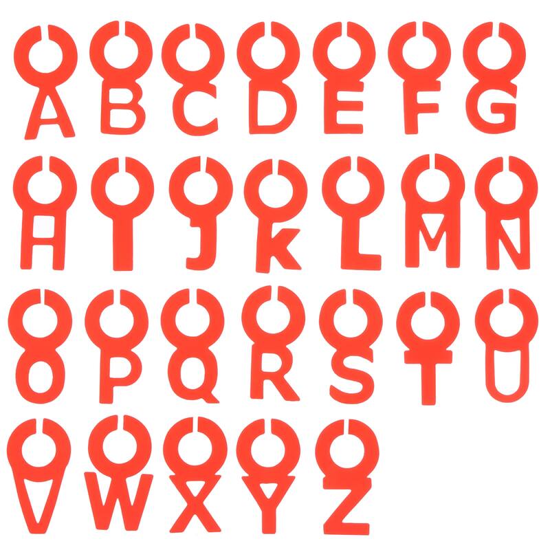 26Pcs Wine Glass Charm Wine Glass Marker Alphabet (A to Z) Letter - 5 CM