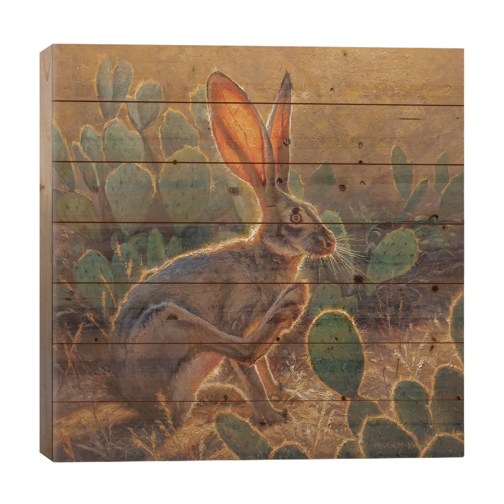 Cactus Jack Print On Wood by Mark McKenna - Multi-Color