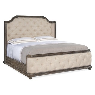 Traditions King Upholstered Panel Bed.