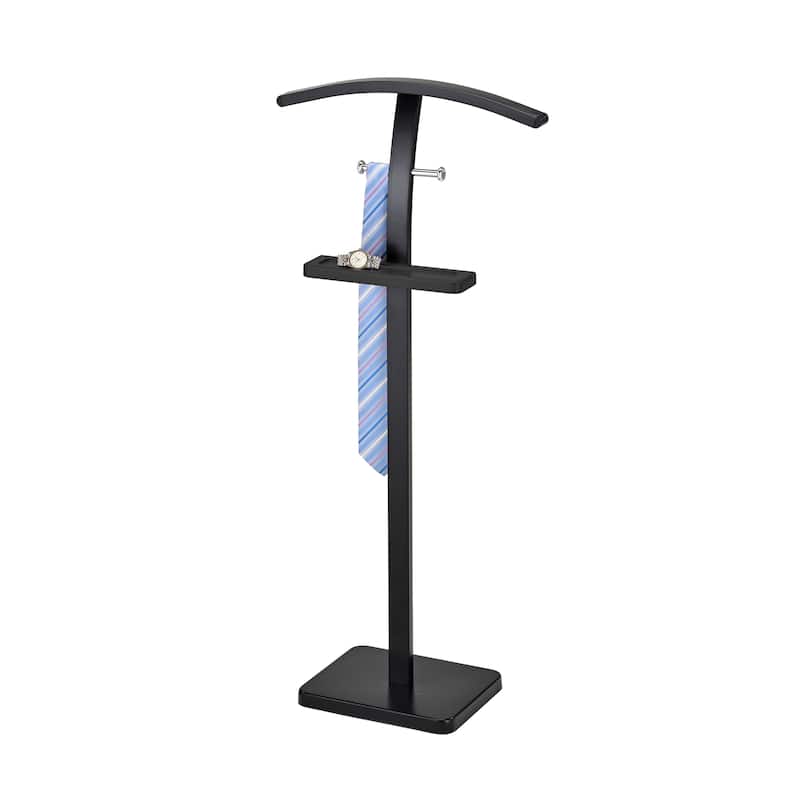Rogers Metal Valet Stand with Shelf and Hooks Organizer - 20.5"W x 8"D x 39"H